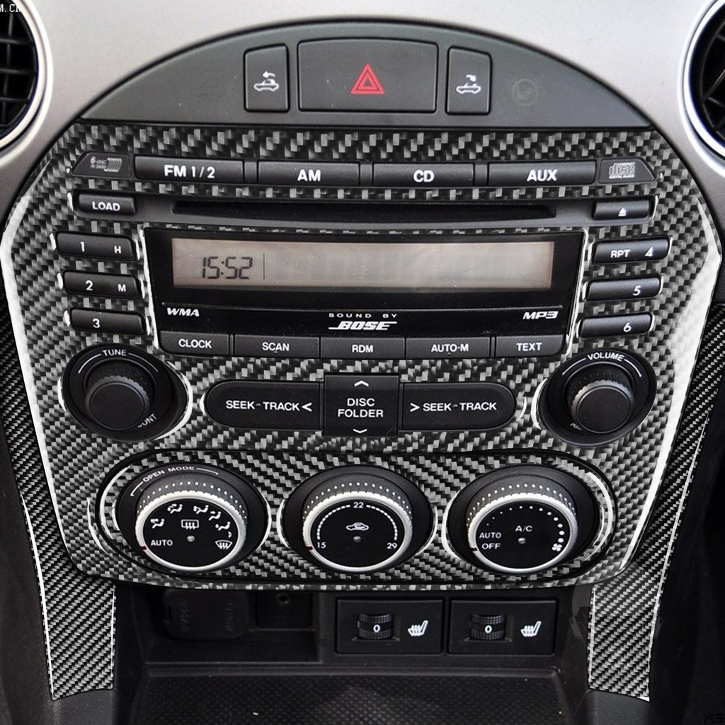 Carbon Fiber Radio Console Covers Set (4 pcs) For Miata NC/Mk3