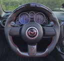 Carbon Fiber/Leather Steering Wheel With LED Screen For Miata NC/Mk3