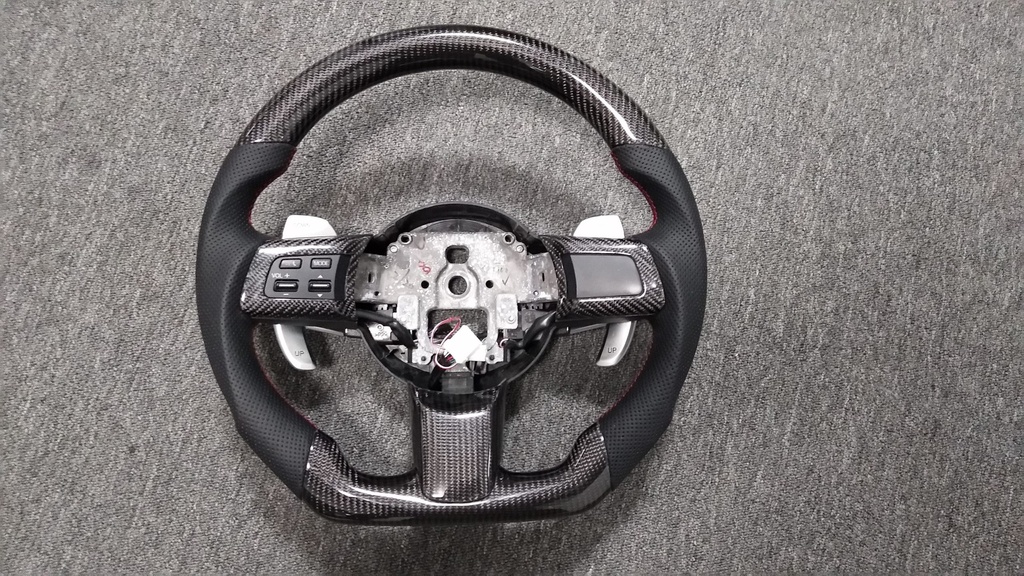 Carbon Fiber/Leather Steering Wheel With LED Screen For Miata NC/Mk3