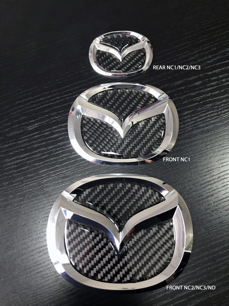Carbon Fiber Inserts for Mazda Emblems For Miata NC