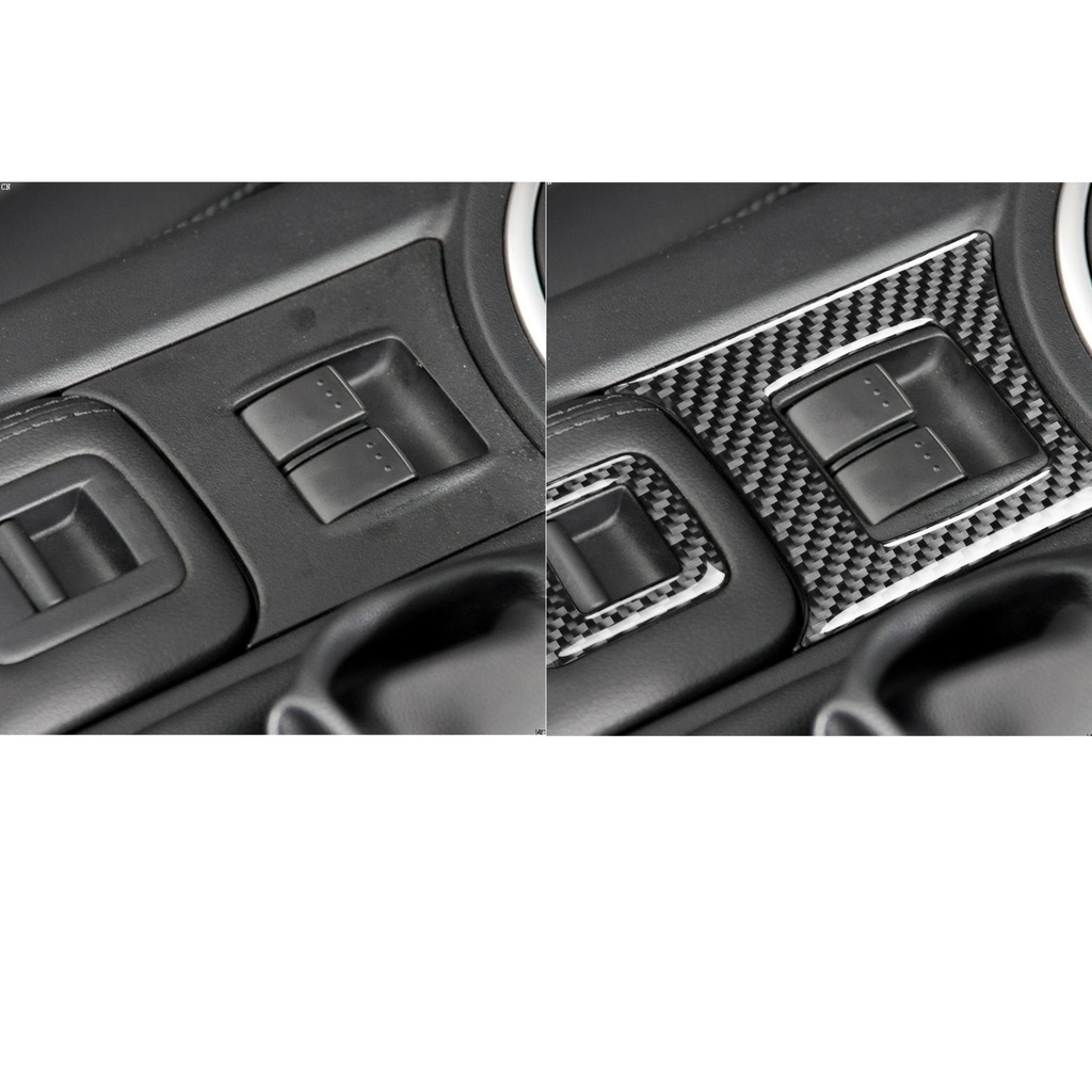 Carbon Fiber Power Windows Switch and Armrest Trims (2 pieces) For Miata NC