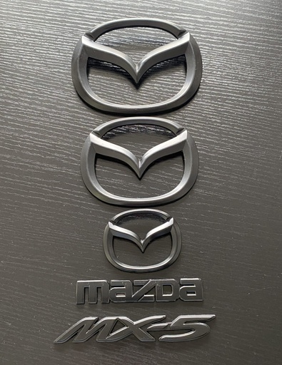 Matte Black 4 Pieces Mazda Emblems Set For Miata NC1 and NC2/3