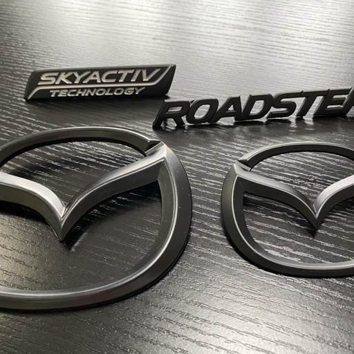 [AL-LG1-ND] Matte Black 4 Pieces Mazda Emblems Set For Miata ND1