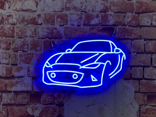 Mazda Miata ND LED Neon Sign (3/4 view)