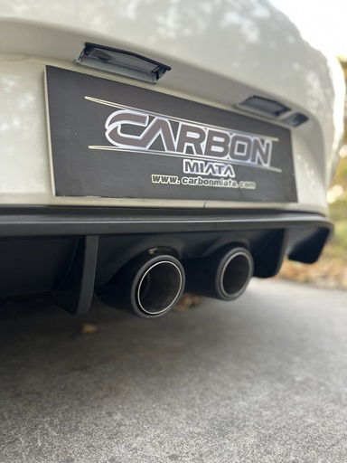 Lightweight Center Exhaust Muffler with Dual Tips + Center Diffuser For Miata ND