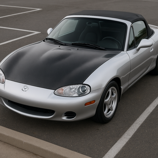[CM-HD2-NB-DC] Dry Carbon OEM Hood For Miata NB